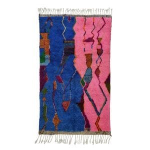 Jamila – Pink and Blue Moroccan Rug