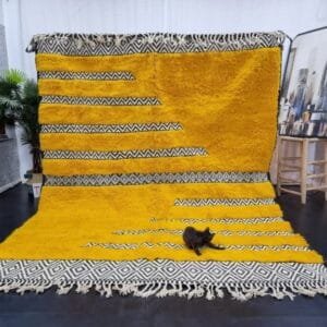 Wafa – Golden Moroccan Rug - Handwoven Berber Charm