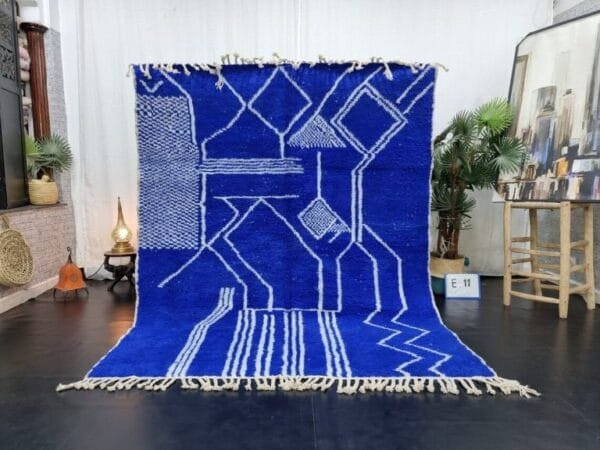 Zahra – Blue shag rug
