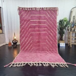 Fatiha – Dark Mauve Moroccan Rug – Handwoven Elegance