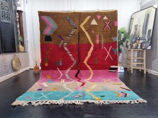 Adila –Multicolor Moroccan Rug – A Burst of Tradition