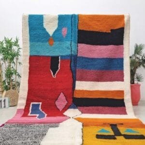 Adila – Vivid Abstract Berber Rug - Handwoven Artistic Charm