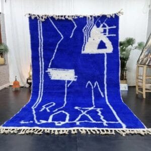 Lila – Bold Cobalt Moroccan Carpet - Berber-Inspired