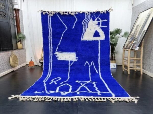 Lila – Bold Cobalt Moroccan Carpet - Berber-Inspired