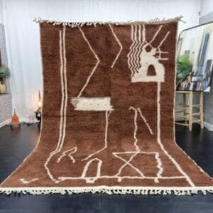 Amina – Earthy Moroccan Rug - Abstract Tribal Patterns