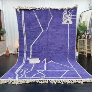Aouicha – Purple Moroccan Shag Rug – Handcrafted