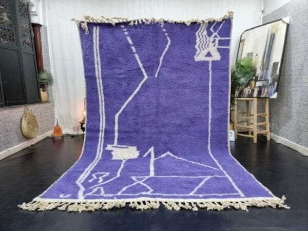 Aouicha – Purple Moroccan Shag Rug – Handcrafted