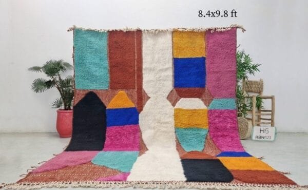 Aya – Bold Colorful Moroccan Rug – Geometric Artistry