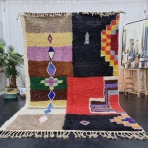 Siham – Patchwork Moroccan Rug - Vibrant Multicolor Design