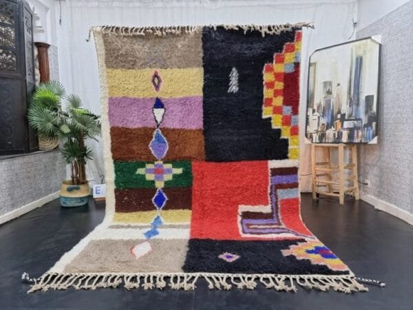 Siham – Patchwork Moroccan Rug - Vibrant Multicolor Design
