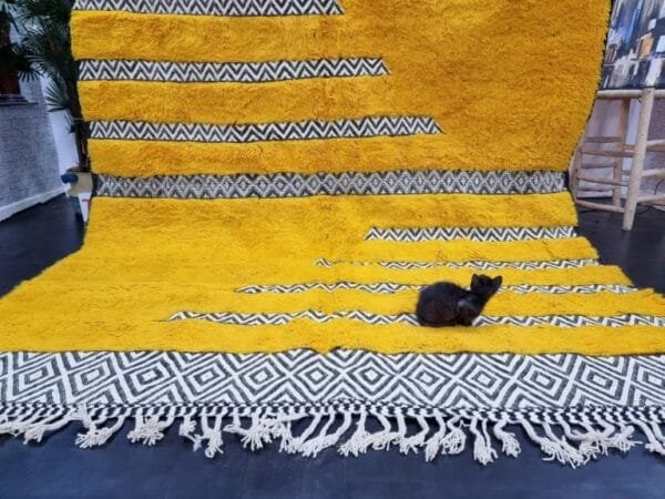 Wafa – Golden Moroccan Rug - Handwoven Berber Charm