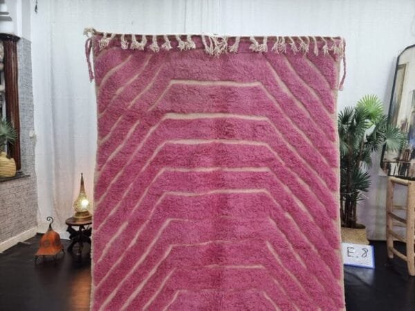 Fatiha – Dark Mauve Moroccan Rug – Handwoven Elegance