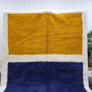 Karima – Bold Blue and Yellow Moroccan Rug