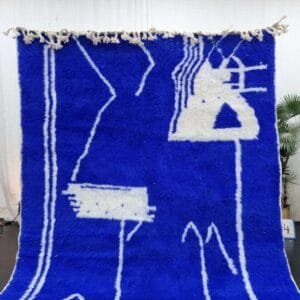 Lila – Bold Cobalt Moroccan Carpet - Berber-Inspired