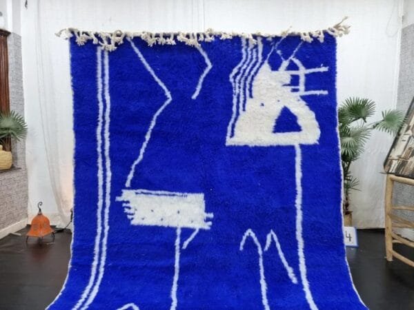 Lila – Bold Cobalt Moroccan Carpet - Berber-Inspired