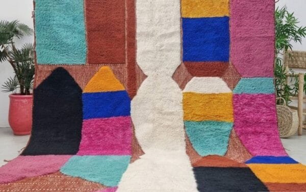 Aya – Bold Colorful Moroccan Rug – Geometric Artistry
