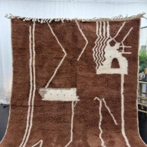 Amina – Earthy Moroccan Rug - Abstract Tribal Patterns