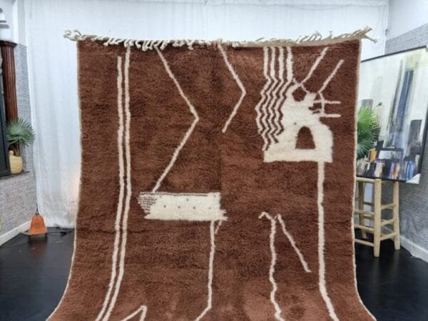 Amina – Earthy Moroccan Rug - Abstract Tribal Patterns