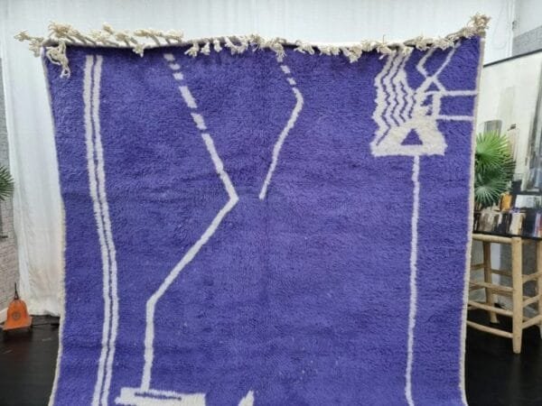 Aouicha – Purple Moroccan Shag Rug – Handcrafted