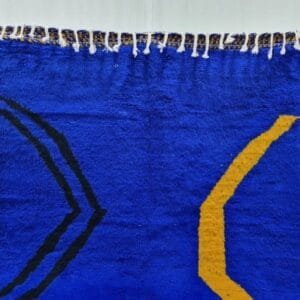 Ahlam – Electric Blue Moroccan Rug – Handwoven Bold Patterns