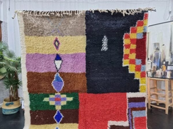 Siham – Patchwork Moroccan Rug - Vibrant Multicolor Design