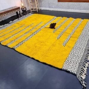 Wafa – Golden Moroccan Rug - Handwoven Berber Charm