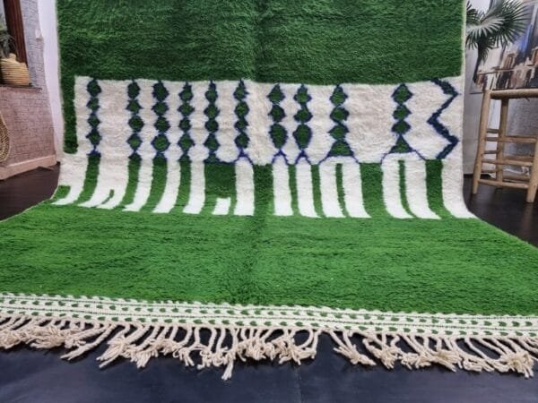 Salma – Emerald Green and White Rugs – Stylish Area Rug