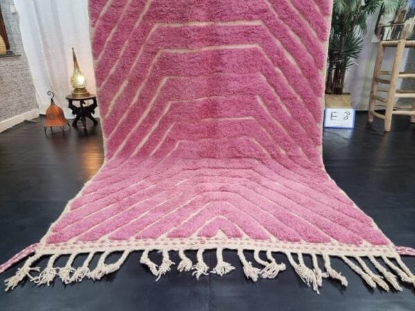 Fatiha – Dark Mauve Moroccan Rug – Handwoven Elegance