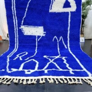 Lila – Bold Cobalt Moroccan Carpet - Berber-Inspired