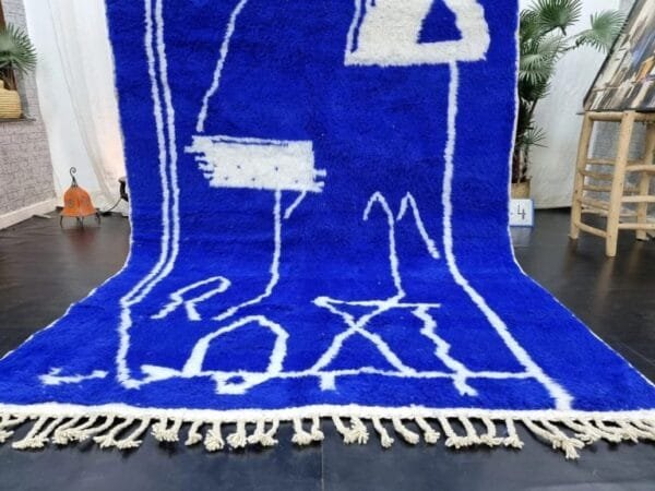 Lila – Bold Cobalt Moroccan Carpet - Berber-Inspired