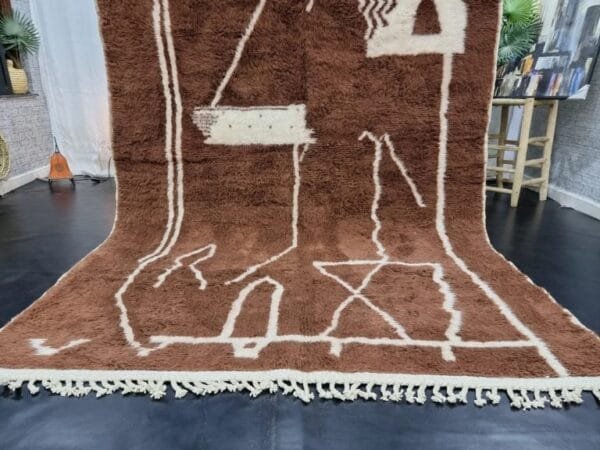 Amina – Earthy Moroccan Rug - Abstract Tribal Patterns