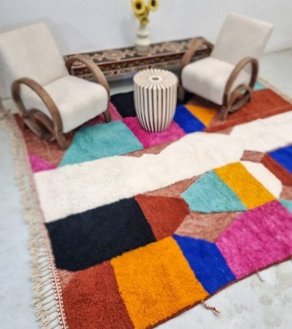 Aya – Bold Colorful Moroccan Rug – Geometric Artistry