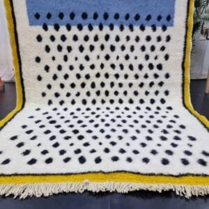 Aziza – Blue and Yellow Moroccan Rug – Modern Design