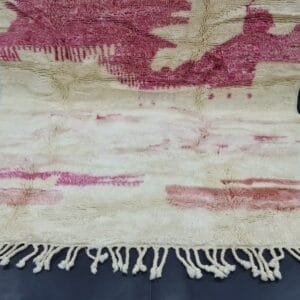 Qamar – Pink and White Moroccan Rug – Custom Wool Sizes