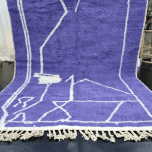 Aouicha – Purple Moroccan Shag Rug – Handcrafted