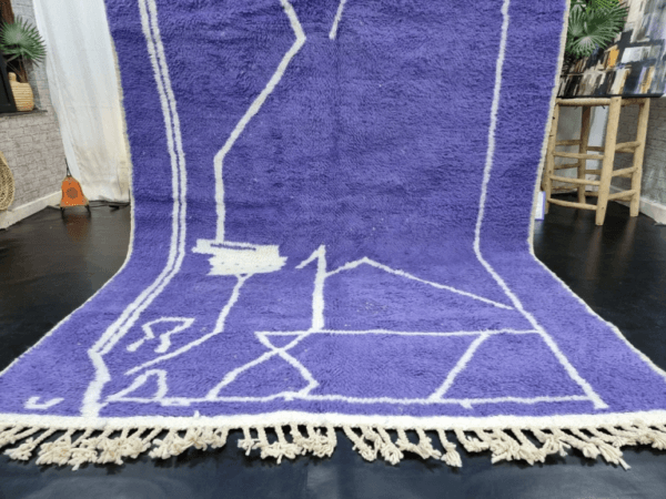 Aouicha – Purple Moroccan Shag Rug – Handcrafted