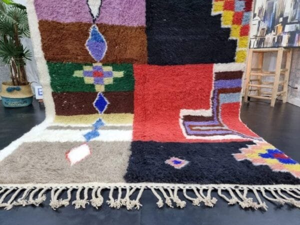 Siham – Patchwork Moroccan Rug - Vibrant Multicolor Design
