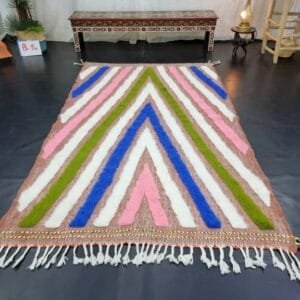 Fadma – Chevron Wool Rug – Handmade Artisan Design