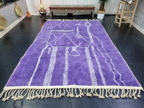 Souad – Purple Moroccan Rug – Handwoven Vibrant Elegance