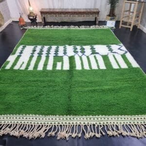 Salma – Emerald Green and White Rugs – Stylish Area Rug