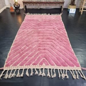 Fatiha – Dark Mauve Moroccan Rug – Handwoven Elegance