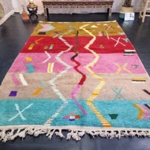 Adila –Multicolor Moroccan Rug – A Burst of Tradition
