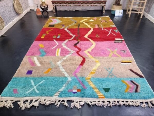 Adila –Multicolor Moroccan Rug – A Burst of Tradition