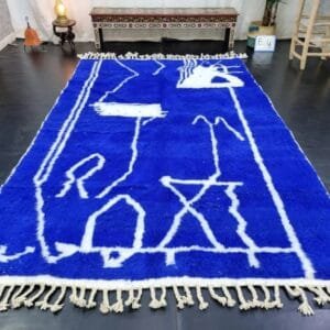 Lila – Bold Cobalt Moroccan Carpet - Berber-Inspired