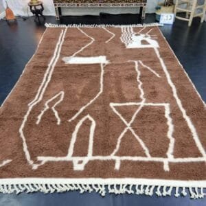 Amina – Earthy Moroccan Rug - Abstract Tribal Patterns