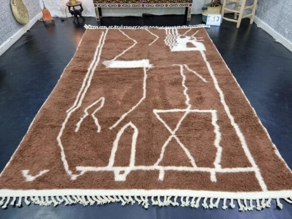 Amina – Earthy Moroccan Rug - Abstract Tribal Patterns