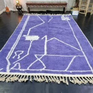 Aouicha – Purple Moroccan Shag Rug – Handcrafted