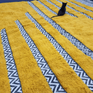 Wafa – Golden Moroccan Rug - Handwoven Berber Charm