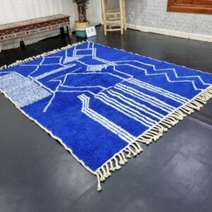 Zahra – Blue shag rug
