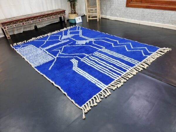 Zahra – Blue shag rug